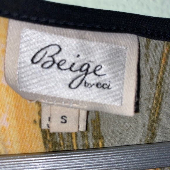 Vintage Brushstroke Color Block Chiffon Casual Pant Tank 2 pc Set Size S - Picture 11 of 12